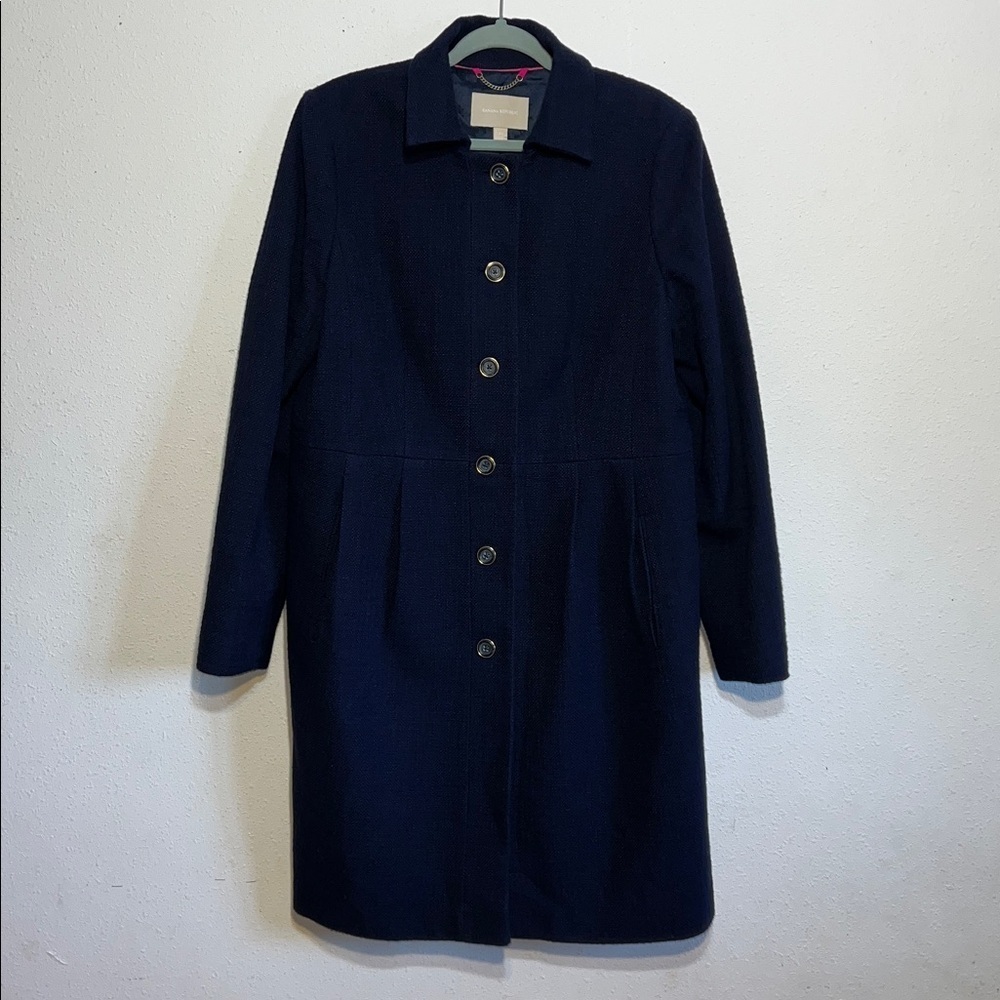 Banana Republic Dark Blue Trench Coat Peacoat Size XL